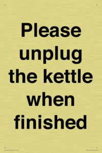 Please unplug the kettle when finished